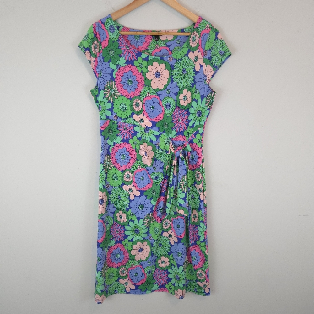 Talbots Women’s Effortless Jersey Floral Tie Dress